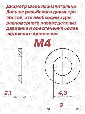 Шайба увеличенная М4 DIN 25201 Nord-Lock SP оцинкованная сталь